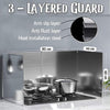 4 fold Stainless Steel Oil Baffle Splatter Shield Guard Kitchen Oil Water Splash Guard for Kitchen Stove and Sink (80 L x 45 W x 50 H CM, Plain Guard)