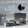 4 fold Stainless Steel Oil Baffle Splatter Shield Guard Kitchen Oil Water Splash Guard for Kitchen Stove and Sink (80 L x 40 W x 40 H CM, Plain Guard)