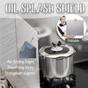 4 fold Stainless Steel Oil Baffle Splatter Shield Guard Kitchen Oil Water Splash Guard for Kitchen Stove and Sink (80 L x 45 W x 50 H CM, Plain Guard)