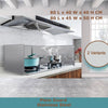 4 fold Stainless Steel Oil Baffle Splatter Shield Guard Kitchen Oil Water Splash Guard for Kitchen Stove and Sink (80 L x 40 W x 40 H CM, Plain Guard)