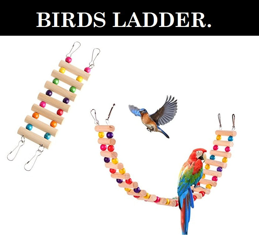 Parrot Cage, Swing and Ladder with All Colorful Toy(3 pcs).