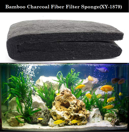 DESPACITO®  XY-1879 Thick Bamboo Charcoal Fiber Filter Sponge for Aquarium Fish Tank.