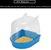 DESPACITO® Birds Water Bath Tub Box With Covered by Plastic Cage, Suitable for Small Birds.