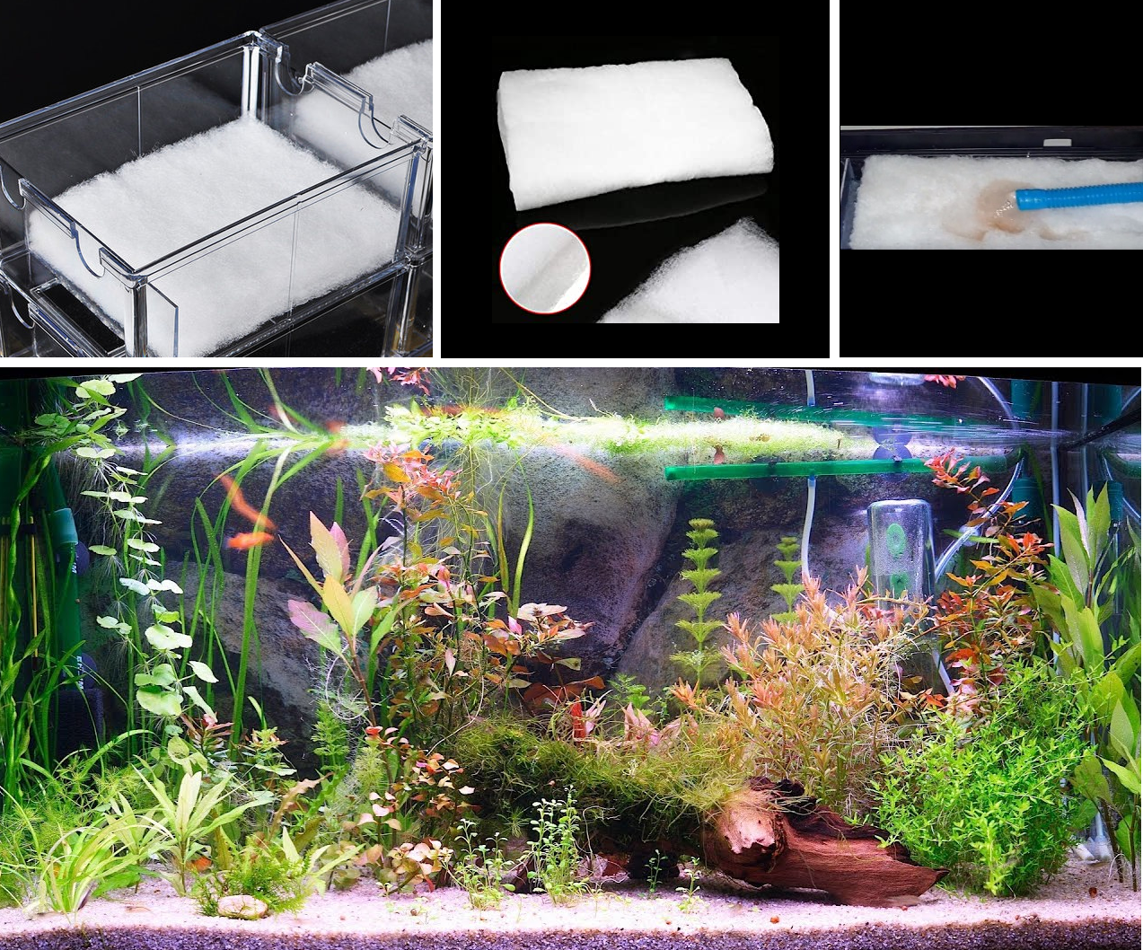 DESPACITO® Aquarium White Sponge Filter for Fish Tank (XY-1825) (Size: 100 x 30 x 3cm).