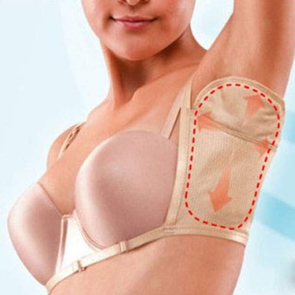 Sozzumi Reusable Waterproof Underarm Armpit Sweat Pads, Antiperspirant, Absorbing Shield Guard With Shoulder Strap For Women(Adjustable underarm sweat pad, Skin color)