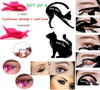 Sozzumi Professional Cat Eye Winged Eyeliner Stamp + Cat Line Eyeliner Stencil, Stamp Seal Eyeshadow Template Card For Beauty Makeup Cosmetic Tool