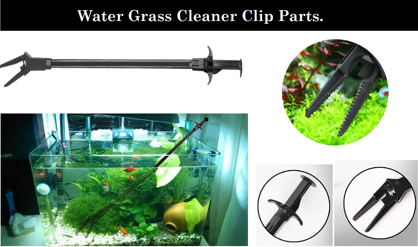 DESPACITO® Aquarium 50 cm Water Cleaner Clamp Clip for Fish Tank, Cleaning Tool for Grass and Plants.