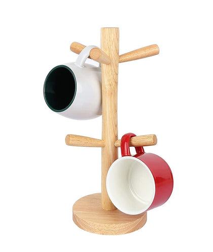 Hukimoyo Tea Cup Stand Holder in Kitchen, Wooden cup stand for dining table, Detachable Coffee Mug Organize