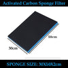 Aquarium Activated Carbon Coated with Polyester Sponge Filter Sheet, Biochemical Filtration Foam, Suitable for Sea Water and Fresh Water