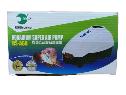 DESPACITO® RS Electrical Aquarium Super Silent Air Pump, Multi Uses of 2 Meter PVC Hose Oxygen Pipe Tubing.3 Different Air Valves Plastic