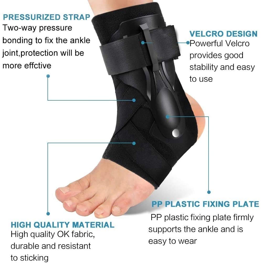 Nucarture Ankle Fracture Support brace for sports, Ankle wrap for running, foot Ankle support strap belt