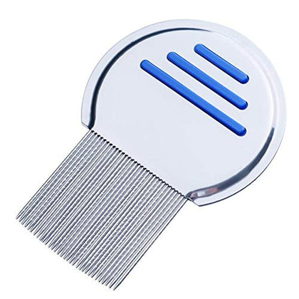 NUCARTURE® Stainless Steel Lice Scalp Terminator Fine Egg Dust Removal Comb Brushes for Women/Kids lice comb hair women terminator louse