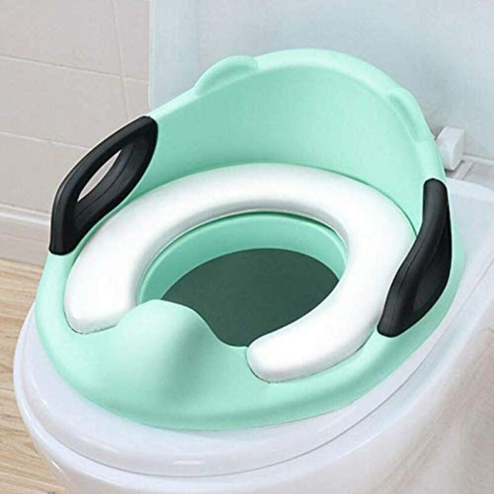 Hukimoyo Kids Toilet seat for Western Toilet, Potty Training Seat for Boys and Girls, Fits Round & Oval, Durable Trainer for Baby with Handles (1 Pc)