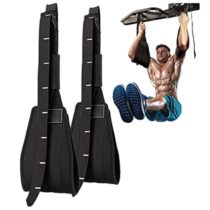 Nasmodo Adjustable abs Straps Hanging for Gym,ab Straps for Pull up bar, arm Hanging Belt Abdominal Slings for Muscle Building Ab Hanger Leg Raiser Fitness (1 Pair)