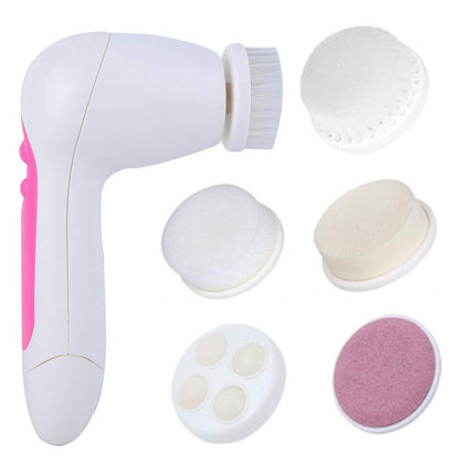 NUCARTURE® 5 in 1 Portable facial massager machine for face electrical, face roller for women face cleanser brush pore cleaner