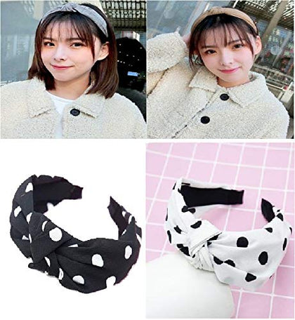 Chekido® New fashion Elastic Hairband for women comfortable fabric with cross Twisted Knotted Headband for Girls Headwear