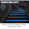 Hukimoyo Radium Tape Night Glow, Self-Adhesive PhotoLuminescent Glow Tape in the Dark Safety to Mark on Stairs, Walls, Exit Sign