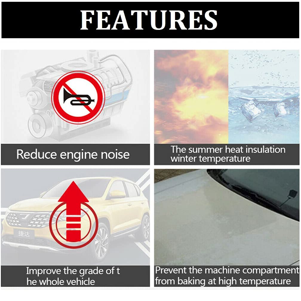 Hukimoyo Foam Car Insulation Mat, Tape Soundproofing Seal for Car Interior Accessory Noise Reduction Sticker Wrap