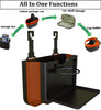Car Back seat Storage Organizer, Waterproof Holder Hanging Foldable Pocket for Water Bottles, Mobiles Phones Bags (Black Brown)