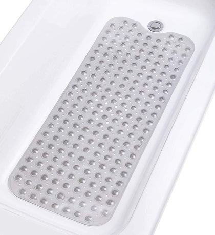 Bath mats Non Slip mat for Bathroom Floor, Anti Slip Shower Floor mat, Anti Skid Floor Suction Cup Bath Mat(1 Mat) (Grey)