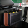 Car Back seat Storage Organizer, Waterproof Holder Hanging Foldable Pocket for Water Bottles, Mobiles Phones Bags (Black Brown)