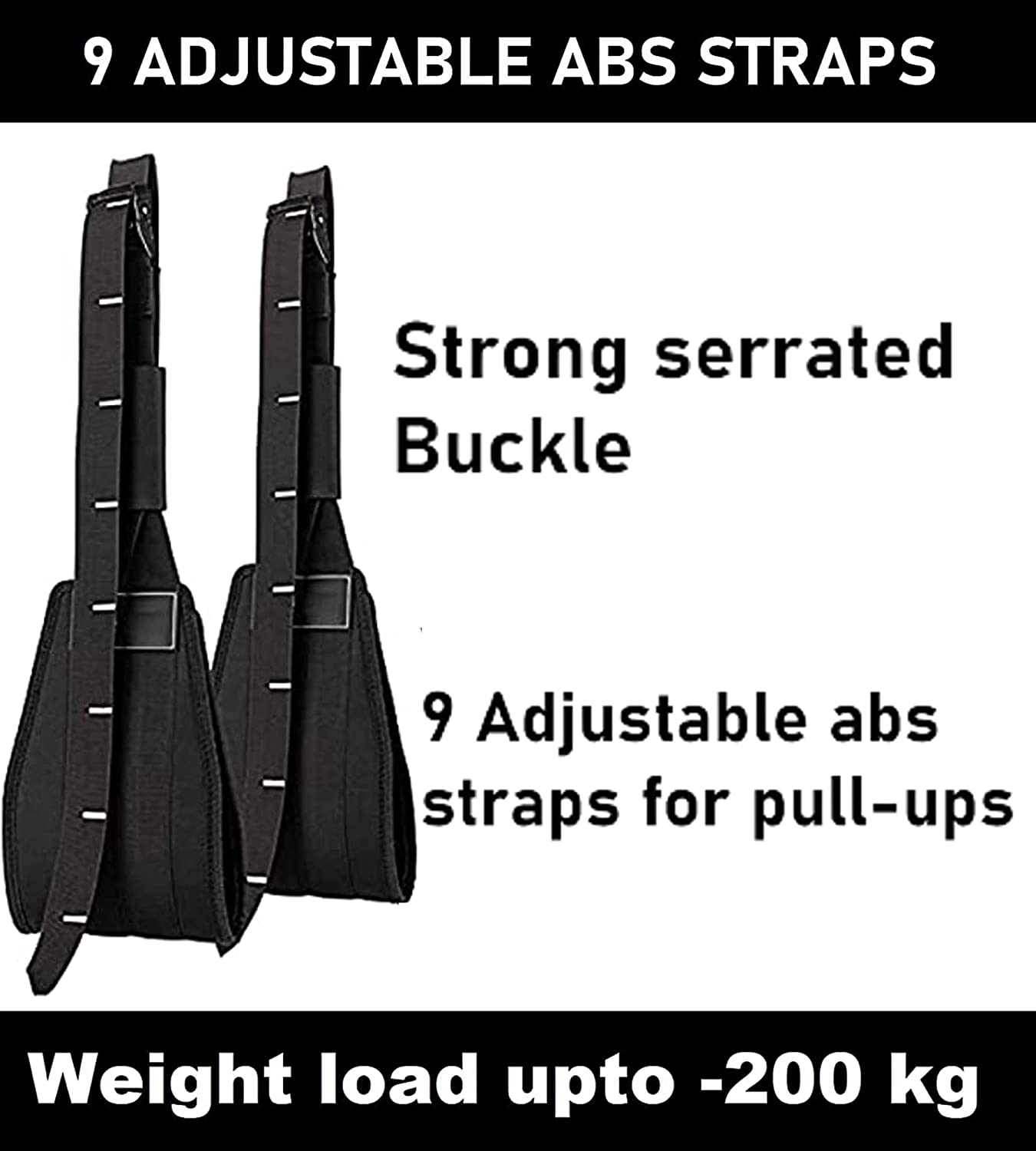 Nasmodo Adjustable abs Straps Hanging for Gym,ab Straps for Pull up bar, arm Hanging Belt Abdominal Slings for Muscle Building Ab Hanger Leg Raiser Fitness (1 Pair)
