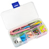 Nasmodo Knitting Crochet Hook Tools and Knitting Needle Set Kit with Knitting Needle - Sewing Measuring Tape, Snipper, Stitch Holders, Safety Pin Box (Multicolour)