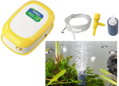 Sobo Aquarium Air Pump Power 3.5 W with Single Hole Fish Tank Oxygen Can Supports 2 Speed Control
