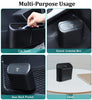 Hukimoyo Mini Car Trash Bins Portable Waterproof dustbin Interior Garbage Waste Rubbish car Rear seat Basket Bin Push Button Trash Box Hanging Holder - Black