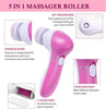 NUCARTURE® 5 in 1 Portable facial massager machine for face electrical, face roller for women face cleanser brush pore cleaner