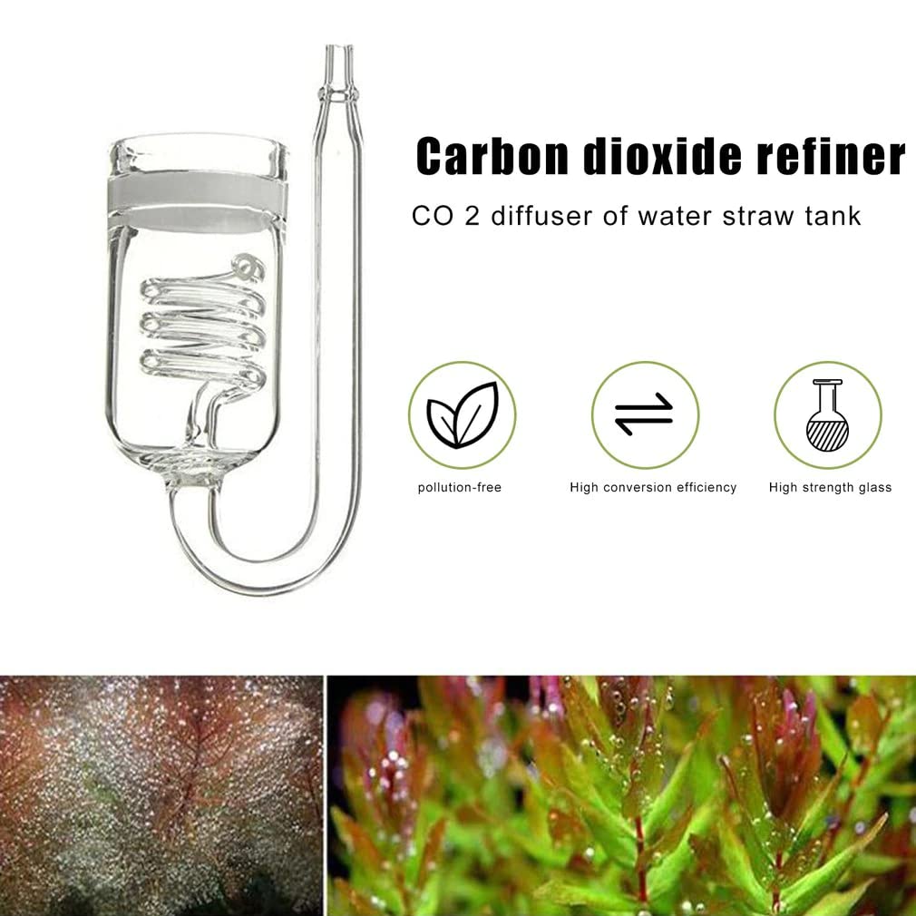 Despacito CO2 Diffuser kit for Aquarium Plants,Bubble CO2 Atomizer with Suction Cup for Aquatic Fish Tank with Check Valve,5m Tube