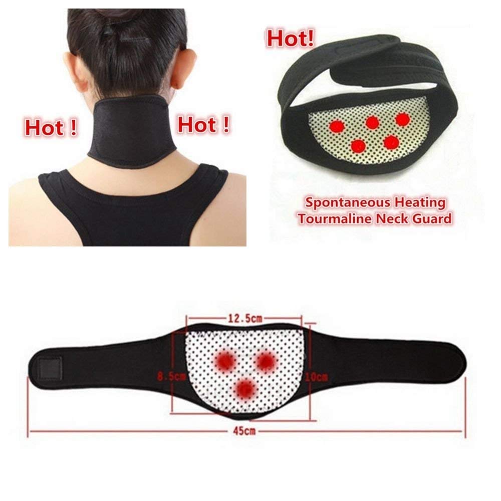 Tourmaline Magnetic Therapy belt Magnetic neck belt for neck pain for men and Neck Brace Wrap Support for Neck Pain Relief Neck Orthopedic Belt for Men & Women