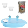 Despacito Bird Water Bath Tub Hanging Bowl with Mirror and Birds Feeder Food Mixed Seeds, Natural Seed with Feeding Bowl Combo Pack for Birds