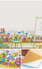Nasmodo 3D Brick Foam Wallpaper,Living Room;Bedroom;Kitchen;Background Wall Decoration;Beautiful Train Pattern(Color:Multi-Colored)