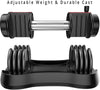Nasmodo Adjustable Dumbbell(6kg),Fast Automatic Adjustable and Weight Plate for Body Workout Home Gym (Single).