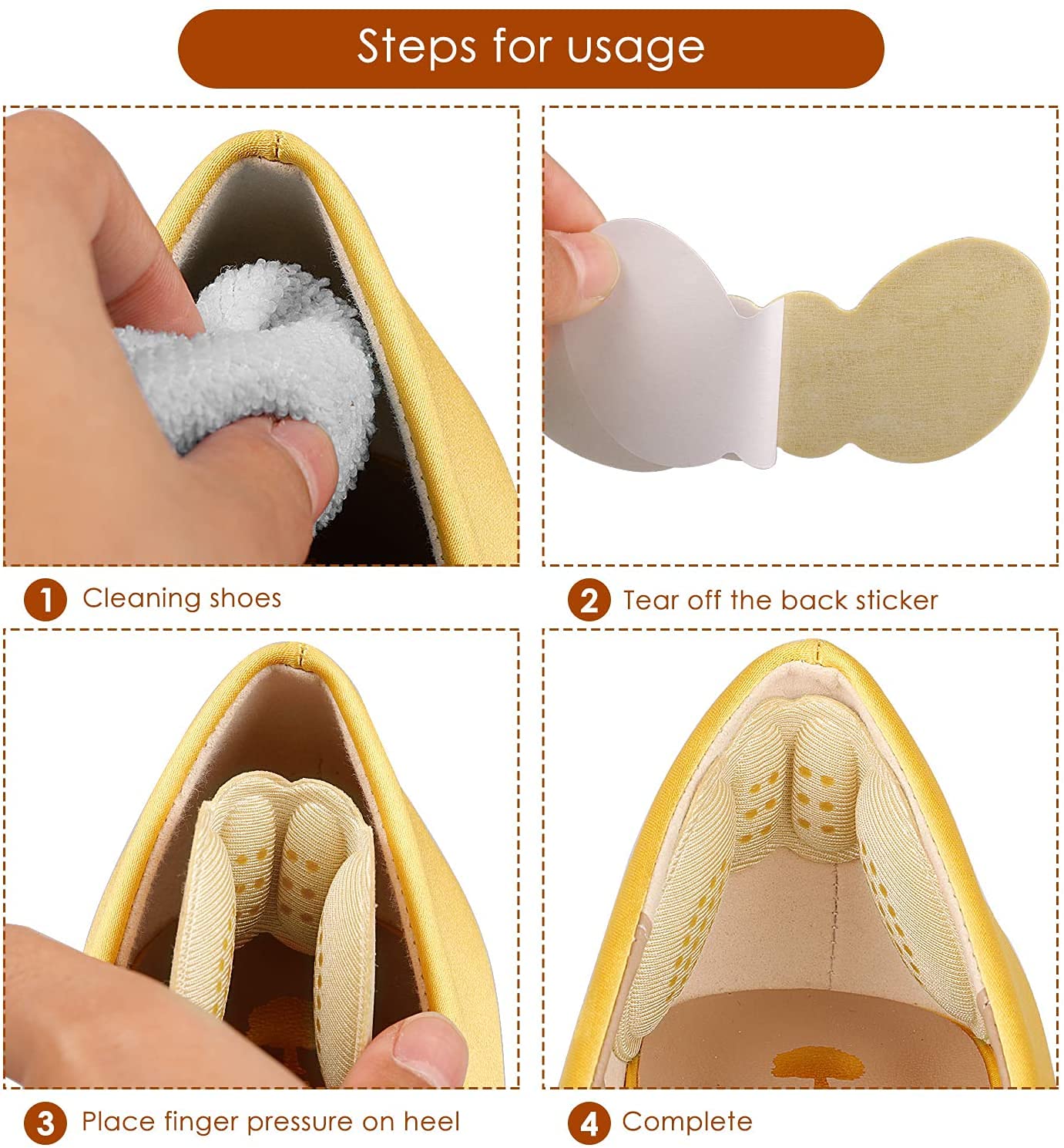 1 Pair Sticky Shoes Back Heel Inserts Insoles Pads Cushion Liner Grips Foot  Care | Fruugo BH
