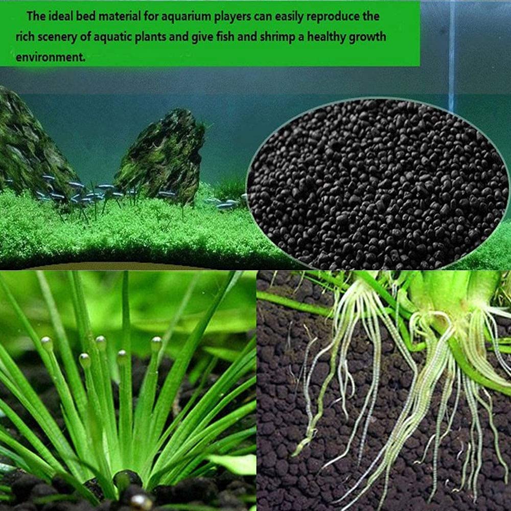 Despacito Aquarium Black Soil for Fish Tank Plants, Aqua Soil for Fish Tank,Aquarium Substrate Plant Soil for Fish Tank (3 kg=3 Litre=Pack of 1)