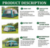 Family Tent House Dome Tent for Camping 3-5Person Waterproof Tent Picnic,Hiking,Trekking Outdoor Tent House for Travel