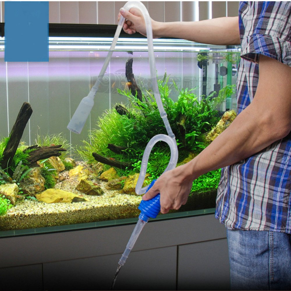 Despactio Aquarium Fish Tank Cleaner Vacuum Cleaner Water Changer Pump and Aquarium Magnetic Glass Cleaner, Algae Scrubber Cleaning Brush Tool(2pcs)