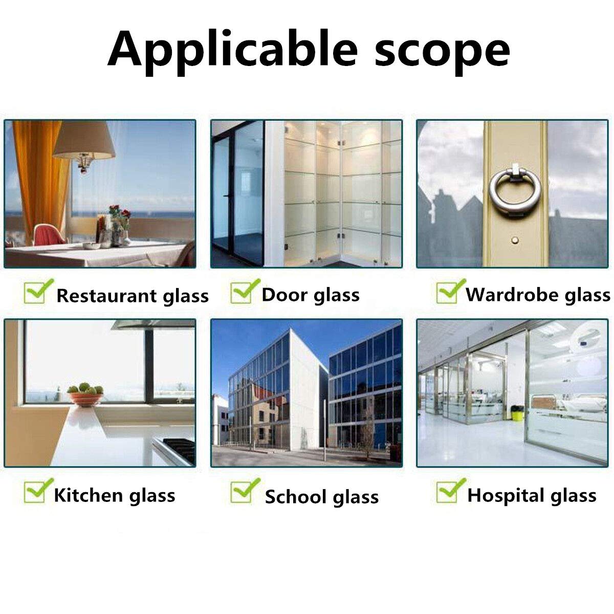 Nasmodo®3D Window wall paper PVC Sticker Frosted Glass Film for Privacy Frosting Vinyl Stickers for Glass Doors Waterproof Sheets for Front Door,Bathroom,Sidelight,Small Window