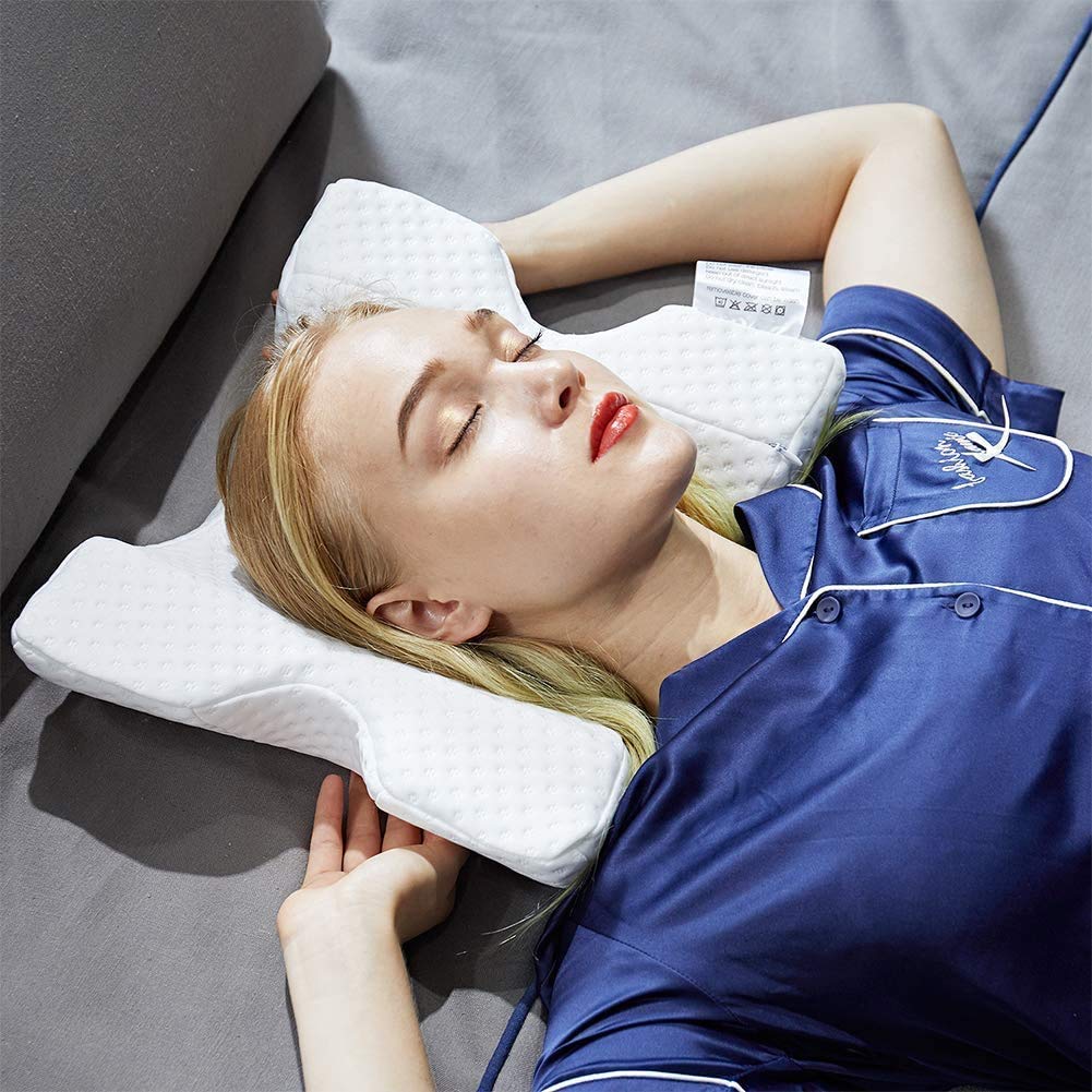 NUCARTURE® Hip pain pillow, lower back pain pillow, Orthopedic Foam lumbar lower spine hip pillow for Side Sleeper