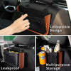 Car Back seat Storage Organizer, Waterproof Holder Hanging Foldable Pocket for Water Bottles, Mobiles Phones Bags (Black Brown)
