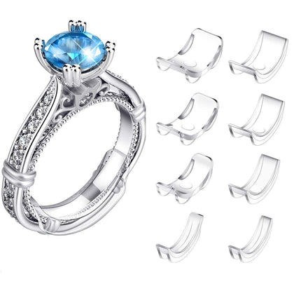 Sozzumi Ring Adjuster for loose rings, Invisible Ring Tightener for Women (Silicone)