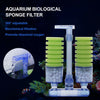 DESPACITO® Xinyou XY-2882 Aquarium Fliter, Biochemical Bio Sponge Cotton Oxygen Pump Betta Fry Fish Tank Water Fall Double Foam Sponge Fliters