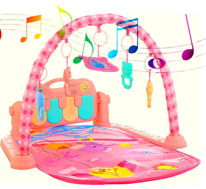 Metreno Baby Play mat Gym with Toys Hanging Play mat for Babies Musical Keyboard Mat Piano Baby Gym Mat and Fitness Rack Crawling Mat for 0-18 Months Baby Play mats