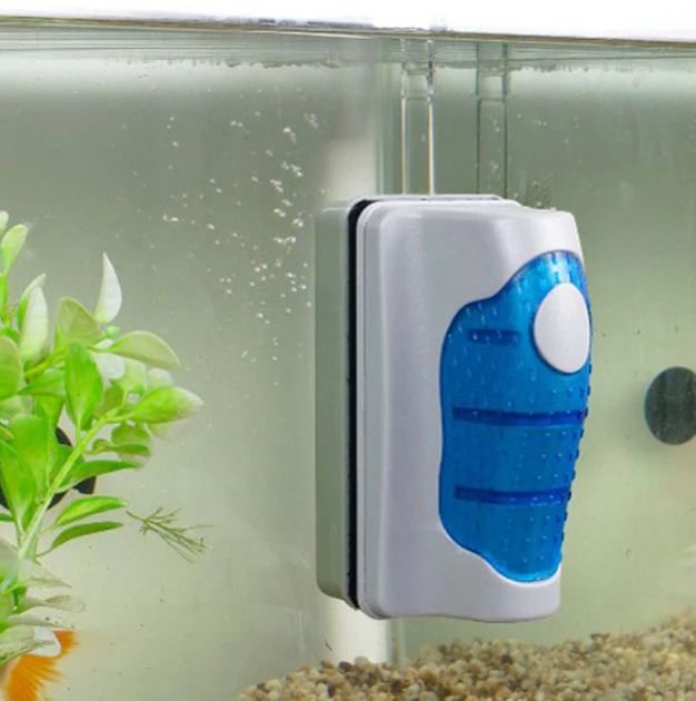 DESPACITO® Fish Tank Floating Magnetic Aquarium Glass Algae Scrubber Cleaner Brush Tool (RS-09)