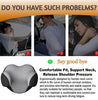 Car Neck Pillow with Adjustable Strap, U-Shaped Memory Foam headrest Support Pillow