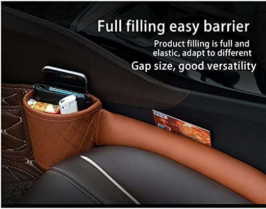Car seat Gap Filler Padding, Universal PU Leather Car seat Slot Soft Pad for Mobile, Cards, Wallet, Coins