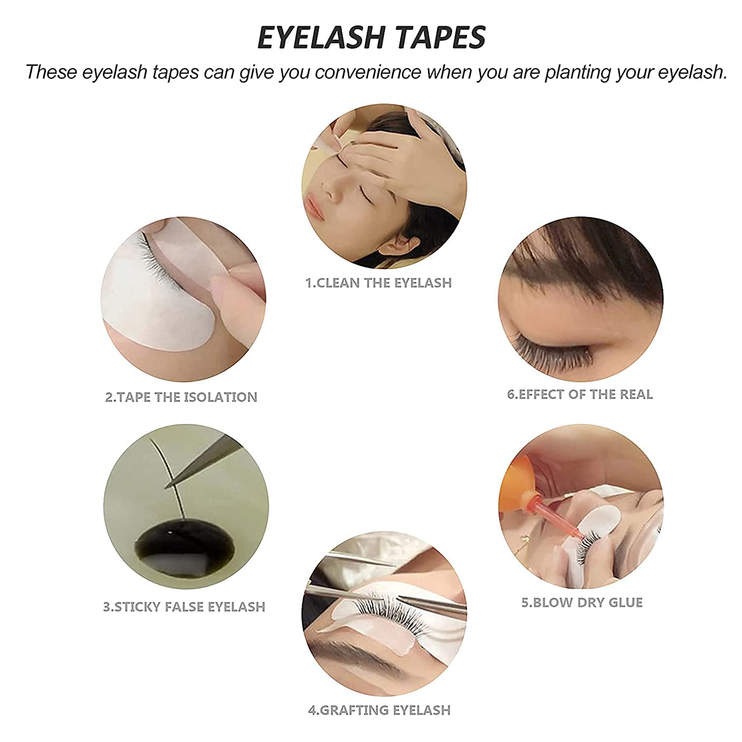 Eyelash Extension Tape Under Eye Patches Breathable Lashes Patch Sticker, Self-Adhesive Lint Free Eyelashes No Latex Waterproof Makeup Tools (2 Rolls)
