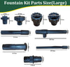 Despacito Fountain kit with Pump Water Fountain Nozzle kit for Home Outdoor, Fountain kit Extension for Garden and Pond Submersible Water Pump (Fountain kit with Pump)
